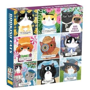 Mudpuppy Bookish Cats 500 Piece Family Puzzlle